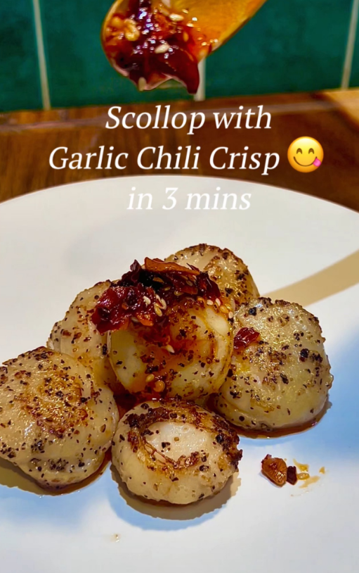 The 3-Minute Dinner Hack: Butter-Basted Scallops with Chilli Crisp